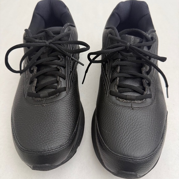 Brooks Addiction Walker 2 Mens Black Leather Walking Shoes Size 11D Worn Twice - Picture 2 of 9